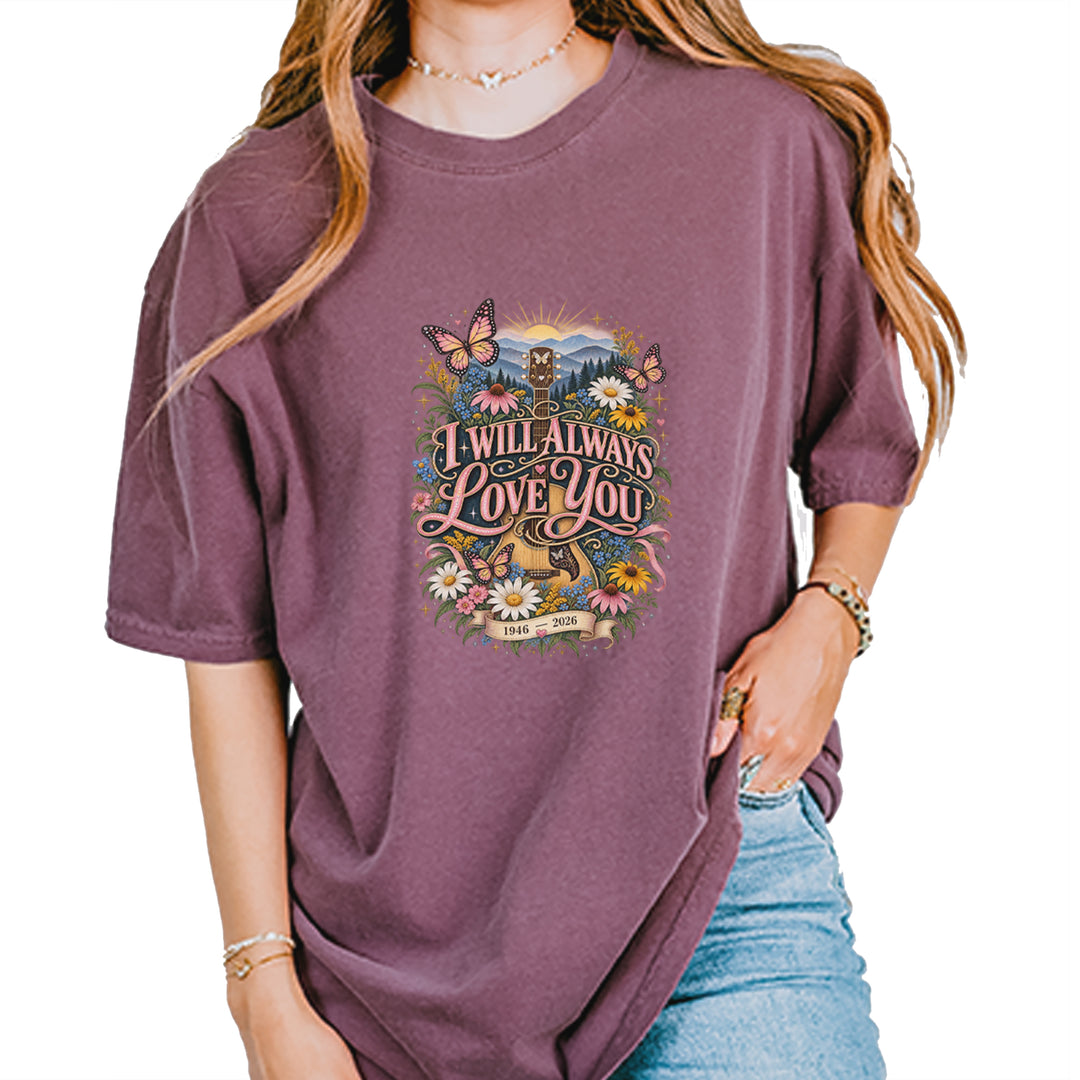 I Will Always Love You Dolly Vintage Soft Unisex T-shirt Berry