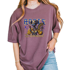 Boots On Da Ground Folding Fan Vintage Soft Unisex T-shirt Berry