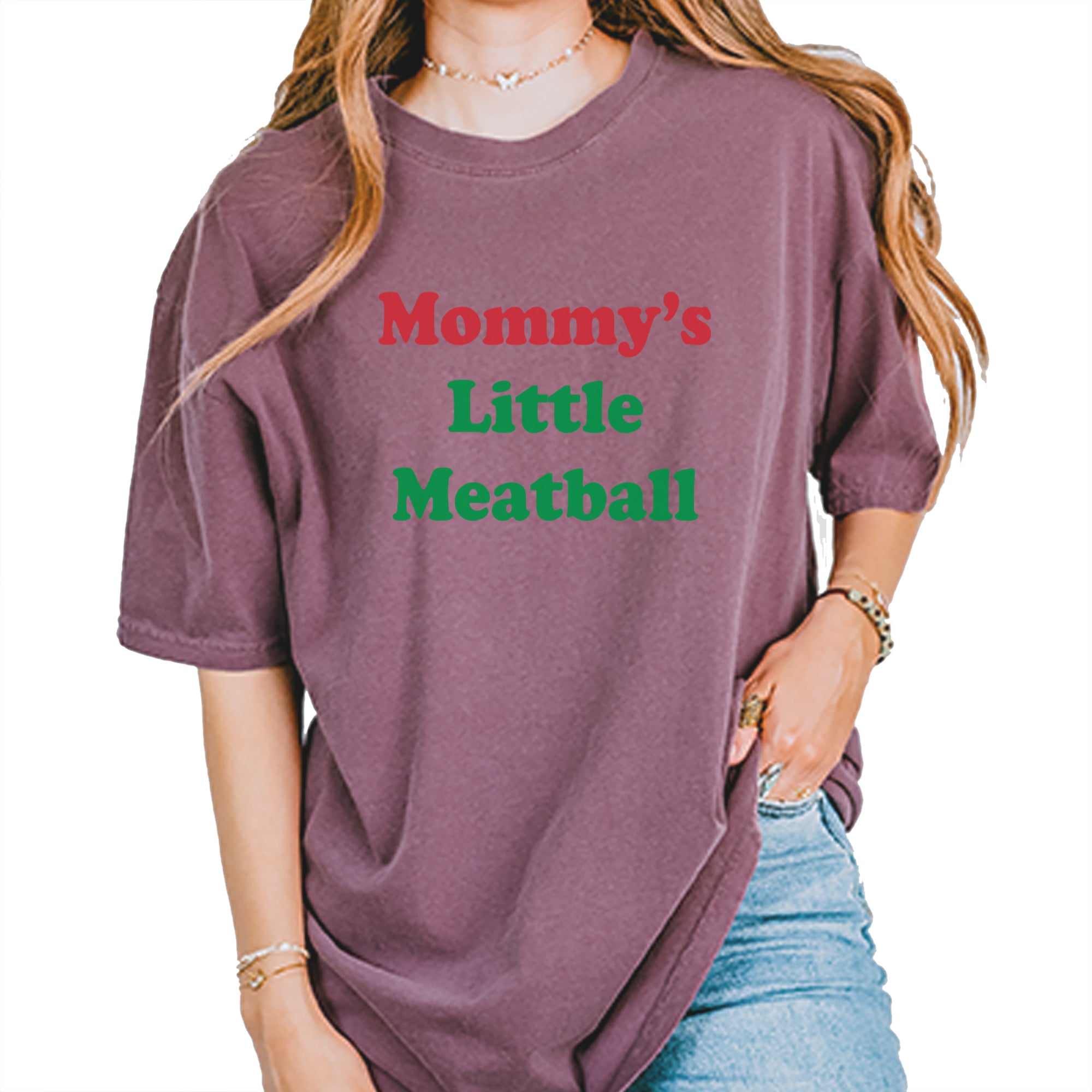 Mommy's Little Meatball Love Island Vintage Soft Unisex T-shirt Berry