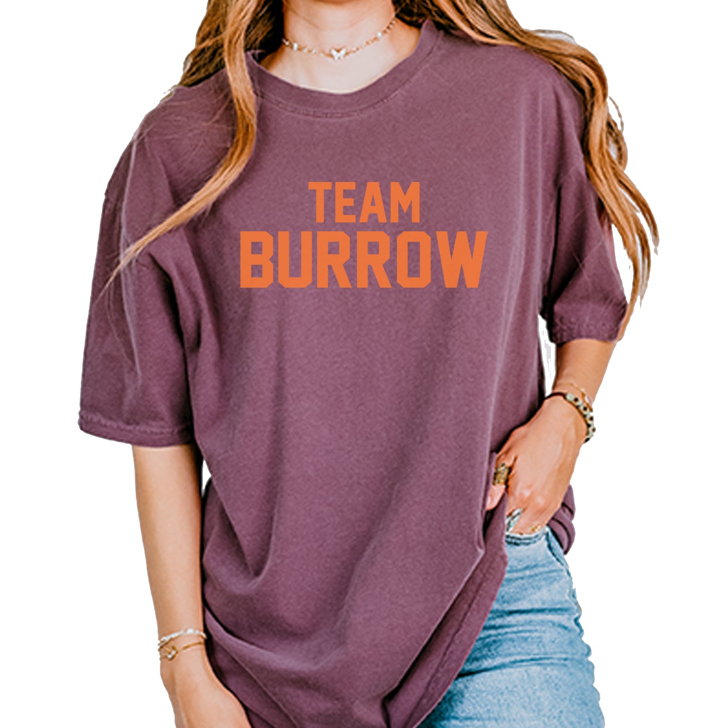 Team Burrow Cincinnati Vintage Soft Unisex T-shirt Berry