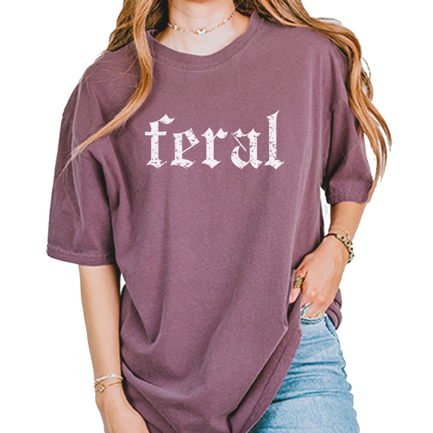 Feral Club Rat Festival Rave EDM Vintage Soft Unisex T-shirt Berry