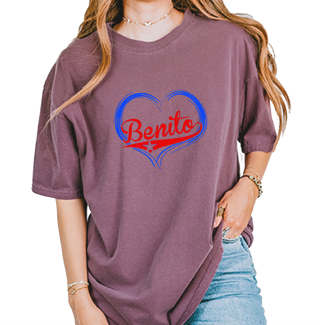 Benito Heart Puerto Rico Vintage Soft Unisex T-shirt Berry