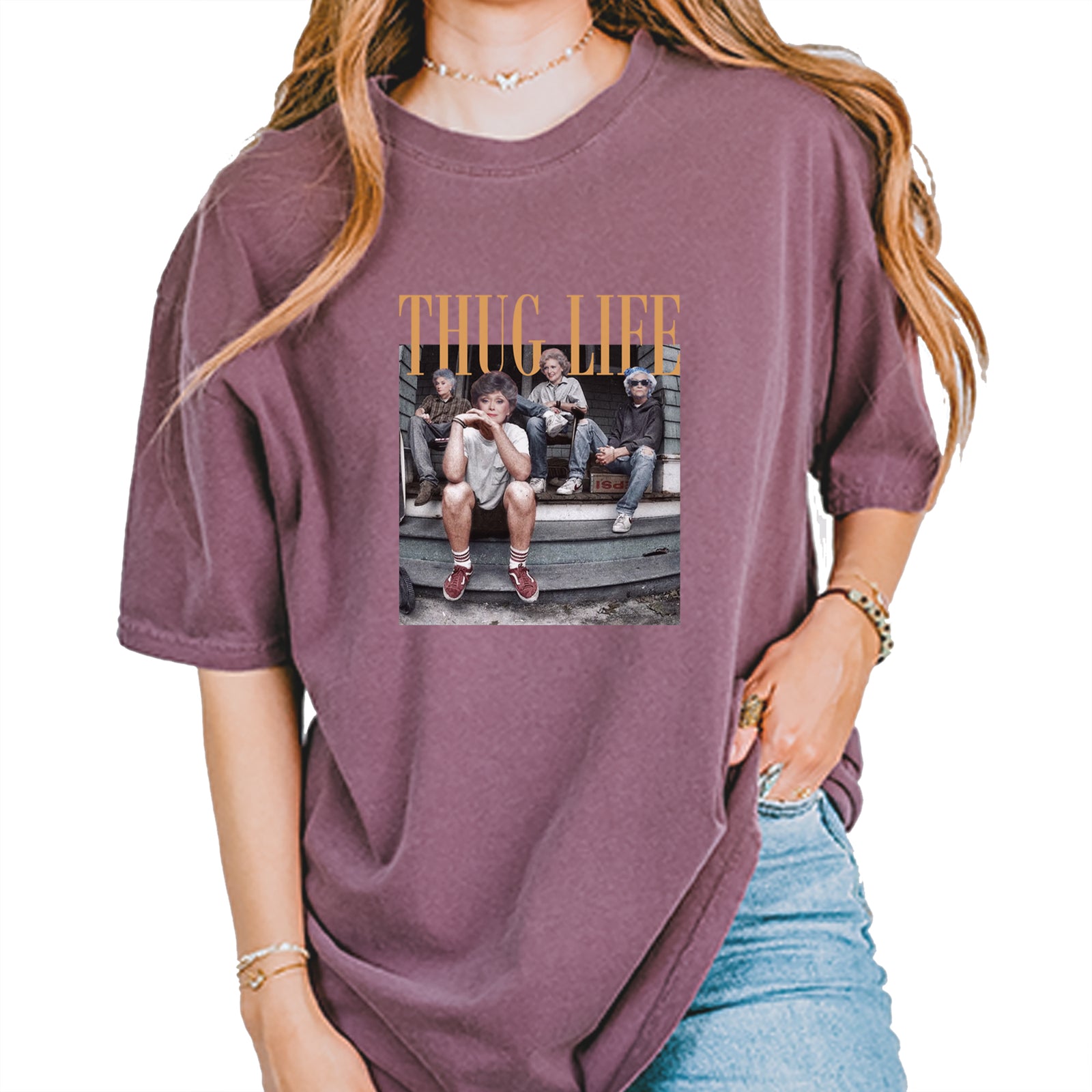 Golden Girls Thug Life Street Vintage Soft Unisex T-shirt Pepper