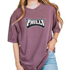 Philly Bold Block Throwback Vintage Soft Unisex T-shirt Berry