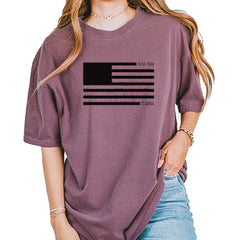 Redacted American Flag Vintage Soft Unisex T-shirt Berry