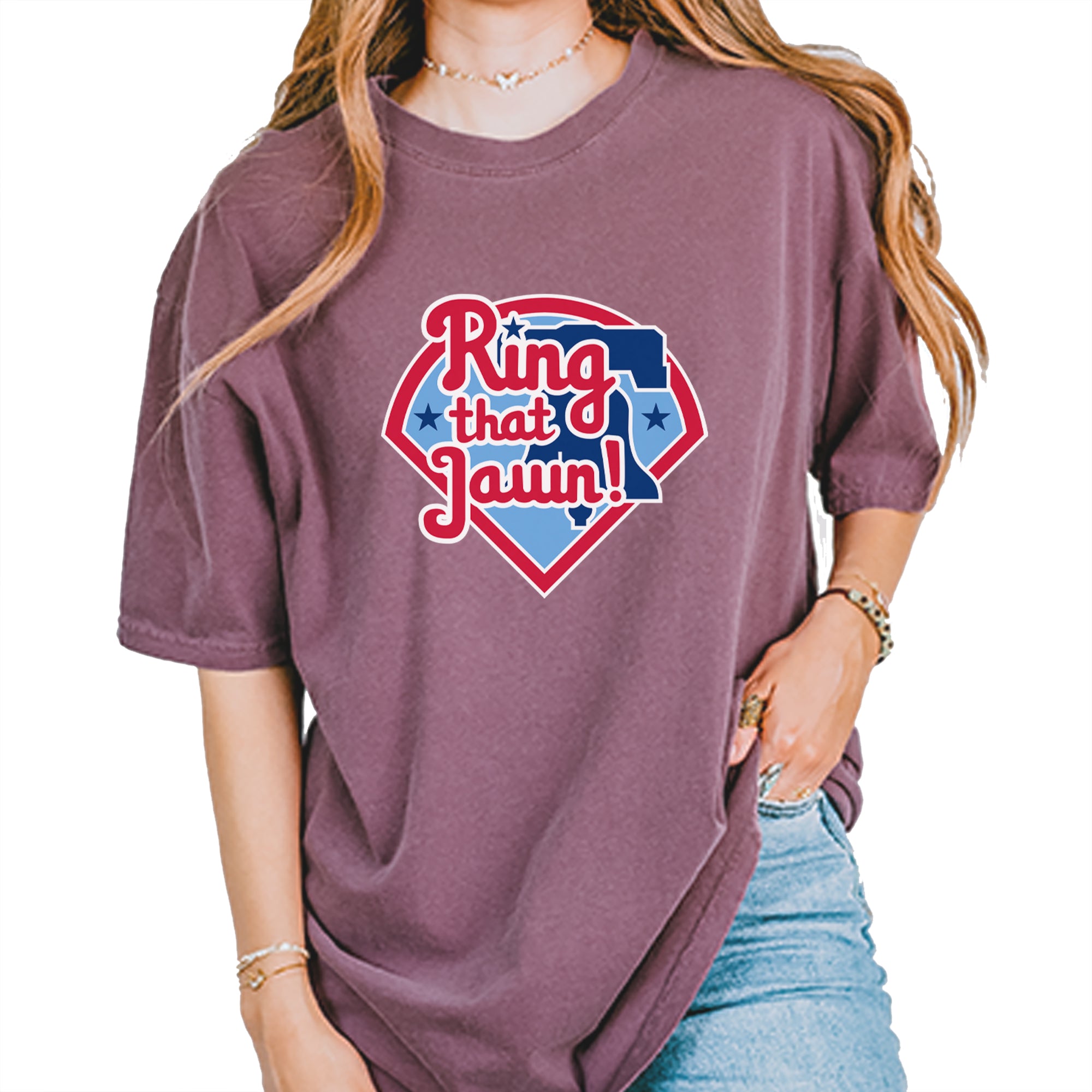 Ring That Jawn Philly Baseball Vintage Soft Unisex T-shirt Berry