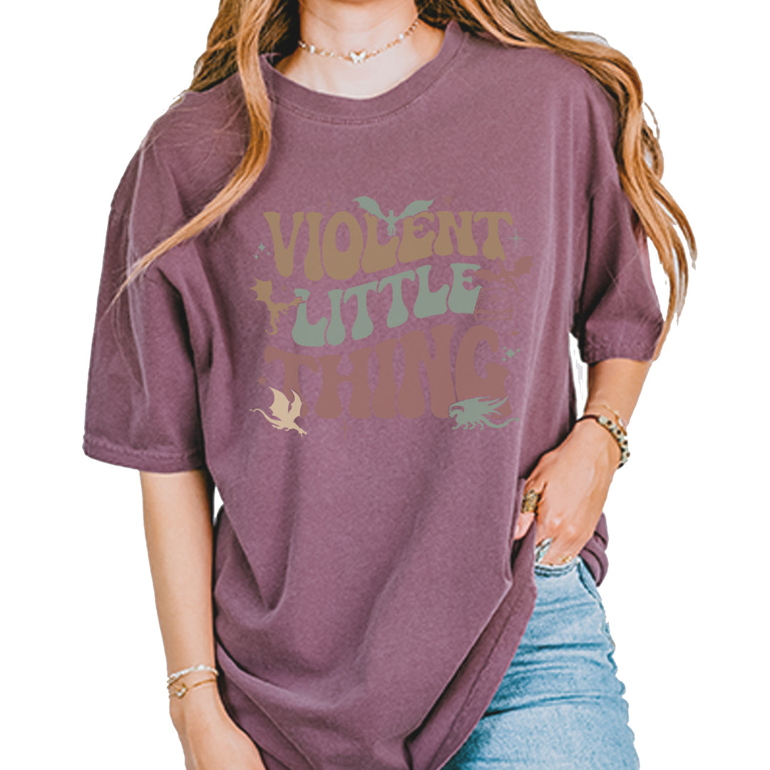 Violent Little Thing Dragon Vintage Soft Unisex T-shirt Berry