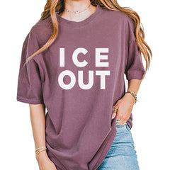 Ice Out Protest Vintage Soft Unisex T-shirt Berry