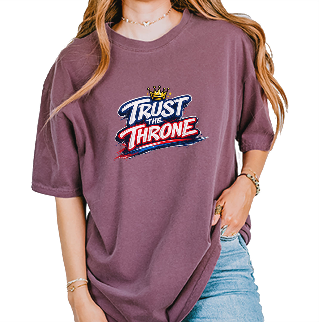 Trust The Throne Crown Philly Hoops Vintage Soft Unisex T-shirt Berry