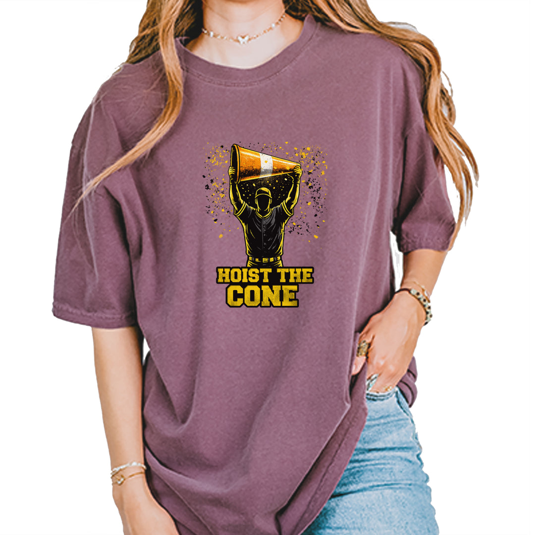 Hoist The Cone Pittsburgh Pride Vintage Soft Unisex T-shirt Berry