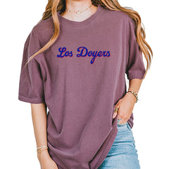 Los Doyers LA Baseball Vintage Soft Unisex T-shirt Berry