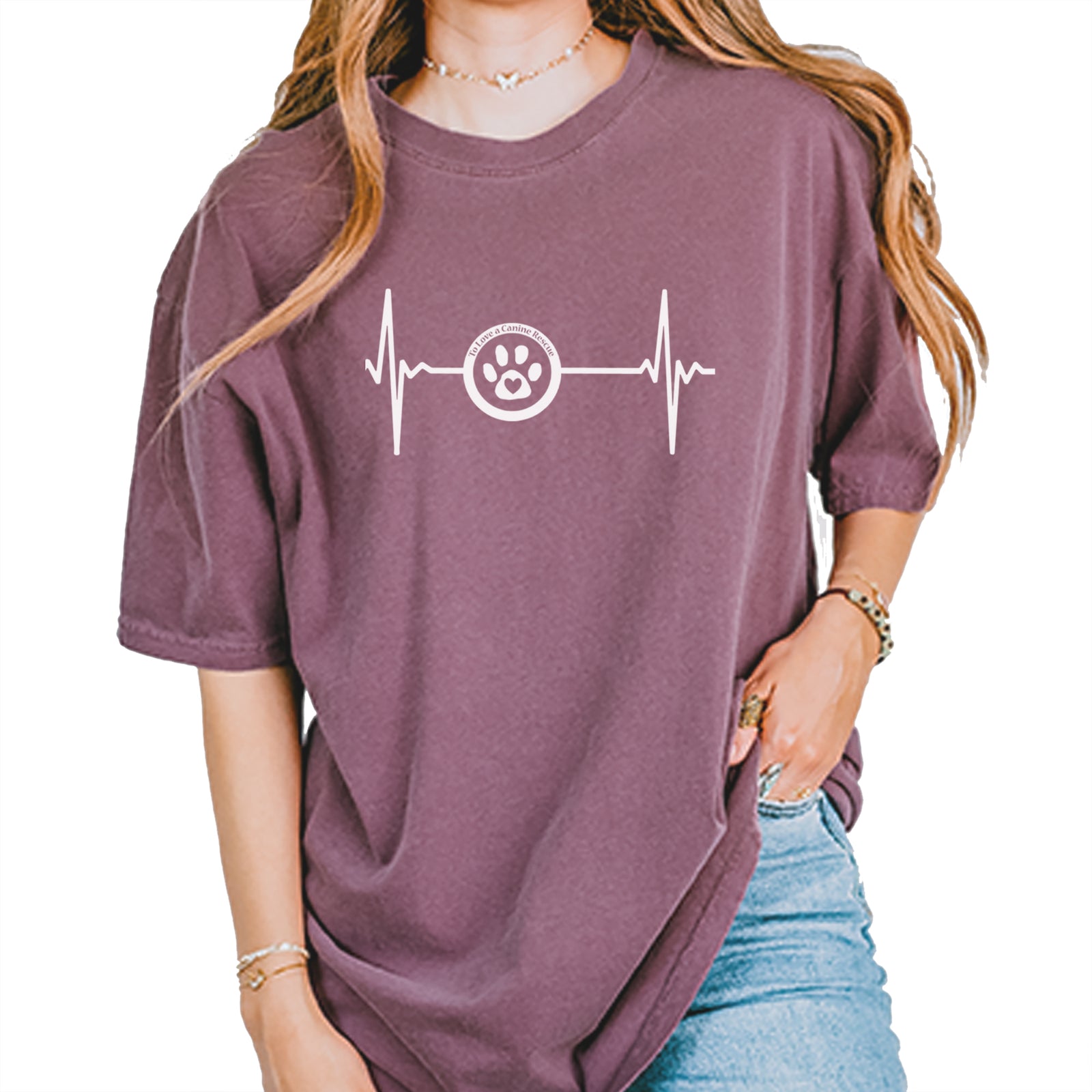 TLC Rescue Heartbeat Vintage Soft Unisex T-shirt Pepper