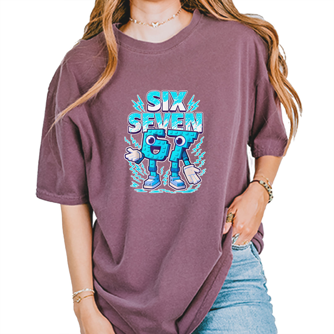 67 Brainrot Meme Slang Vintage Soft Unisex T-shirt Berry