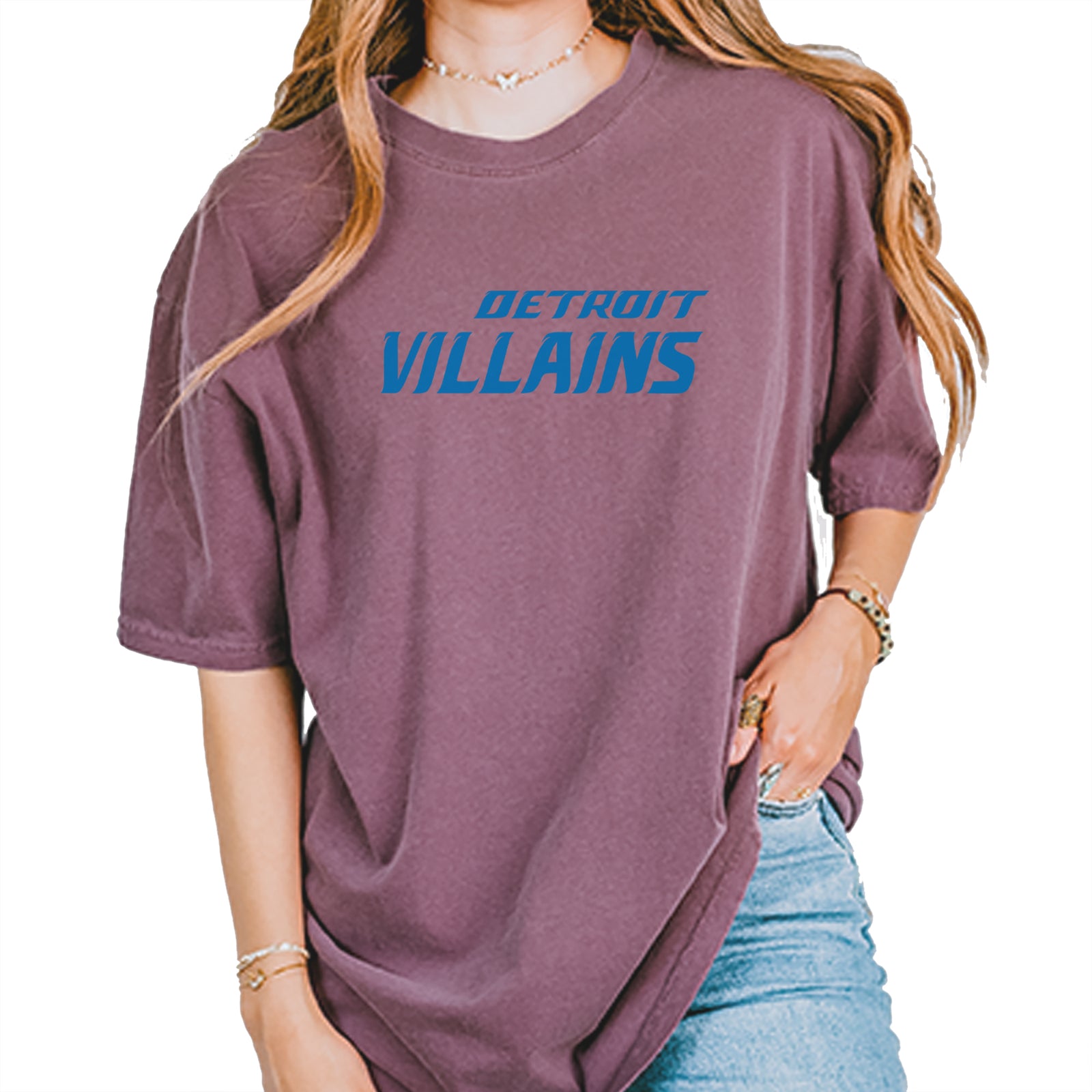 Detroit Villains Grit Football Vintage Soft Unisex T-shirt Pepper