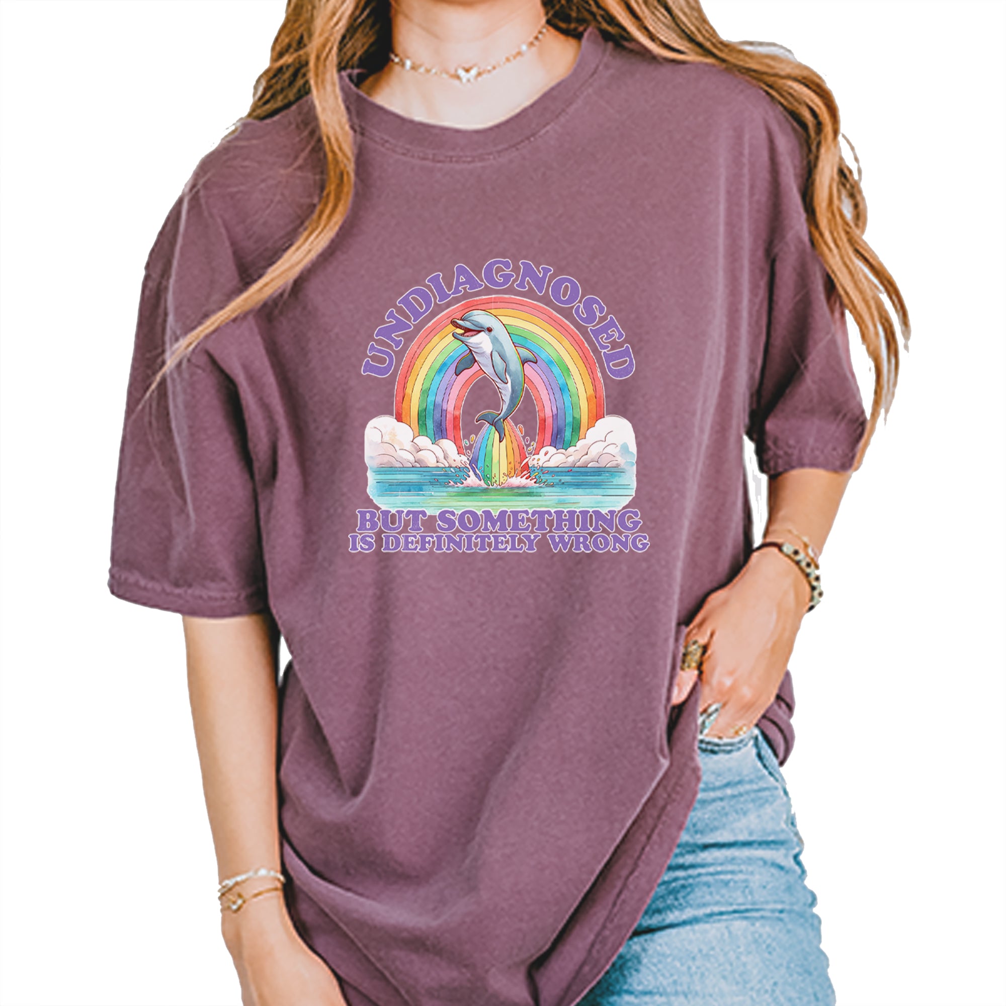 Undiagnosed But Something Is Definitely Wrong Vintage Soft Unisex T-shirt Berry