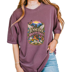 Tennessee Mountain Angel Wings Dolly Vintage Soft Unisex T-shirt Berry