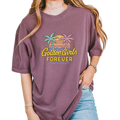 Golden Girls Forever Retro Sunset Vintage Soft Unisex T-shirt Berry