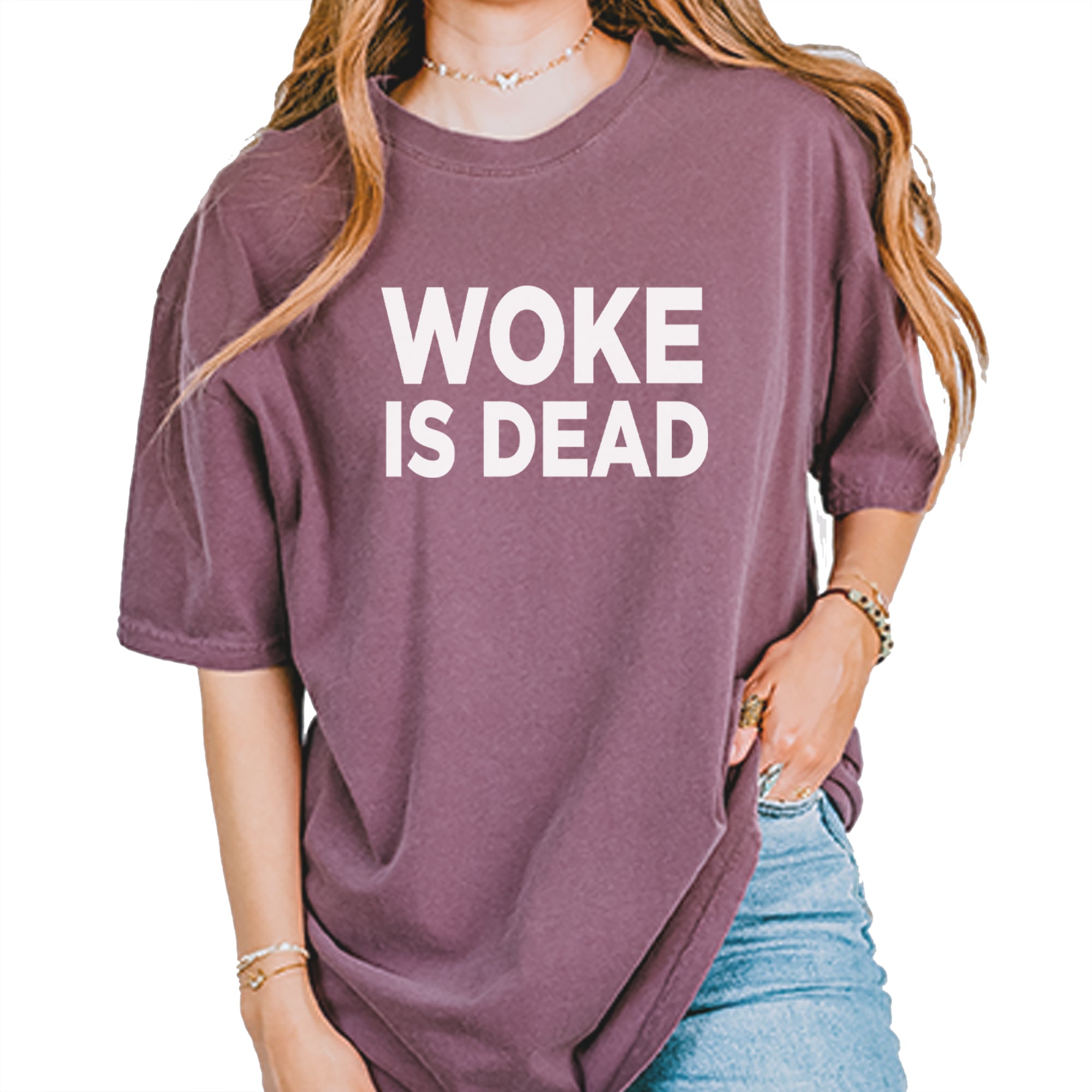 Woke Is Dead Satire Vintage Soft Unisex T-shirt Berry
