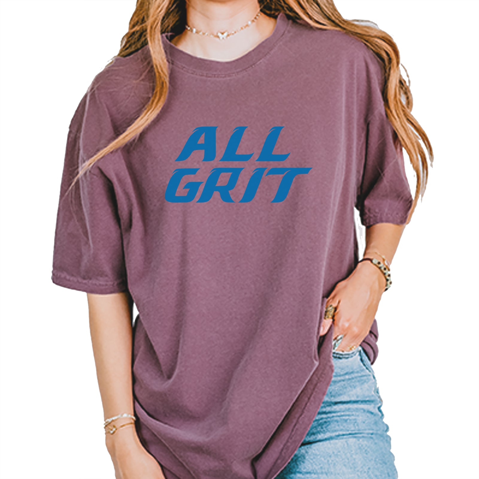 All Grit Detroit Football Vintage Soft Unisex T-shirt Pepper