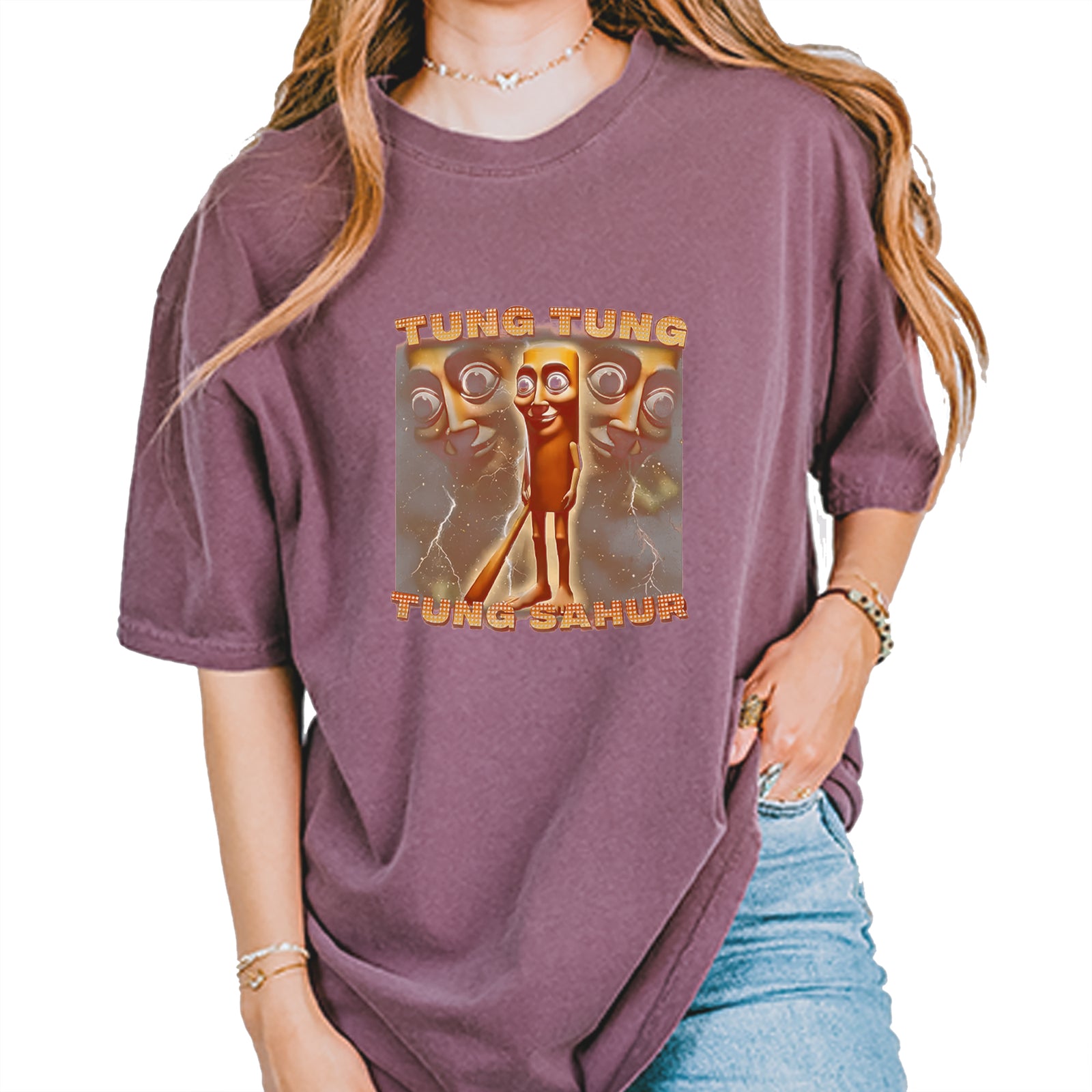 Tung Tung Tung Sahur Enforcer Vintage Soft Unisex T-shirt Pepper