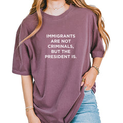 Immigrants Are Not Criminals Vintage Soft Unisex T-shirt Berry