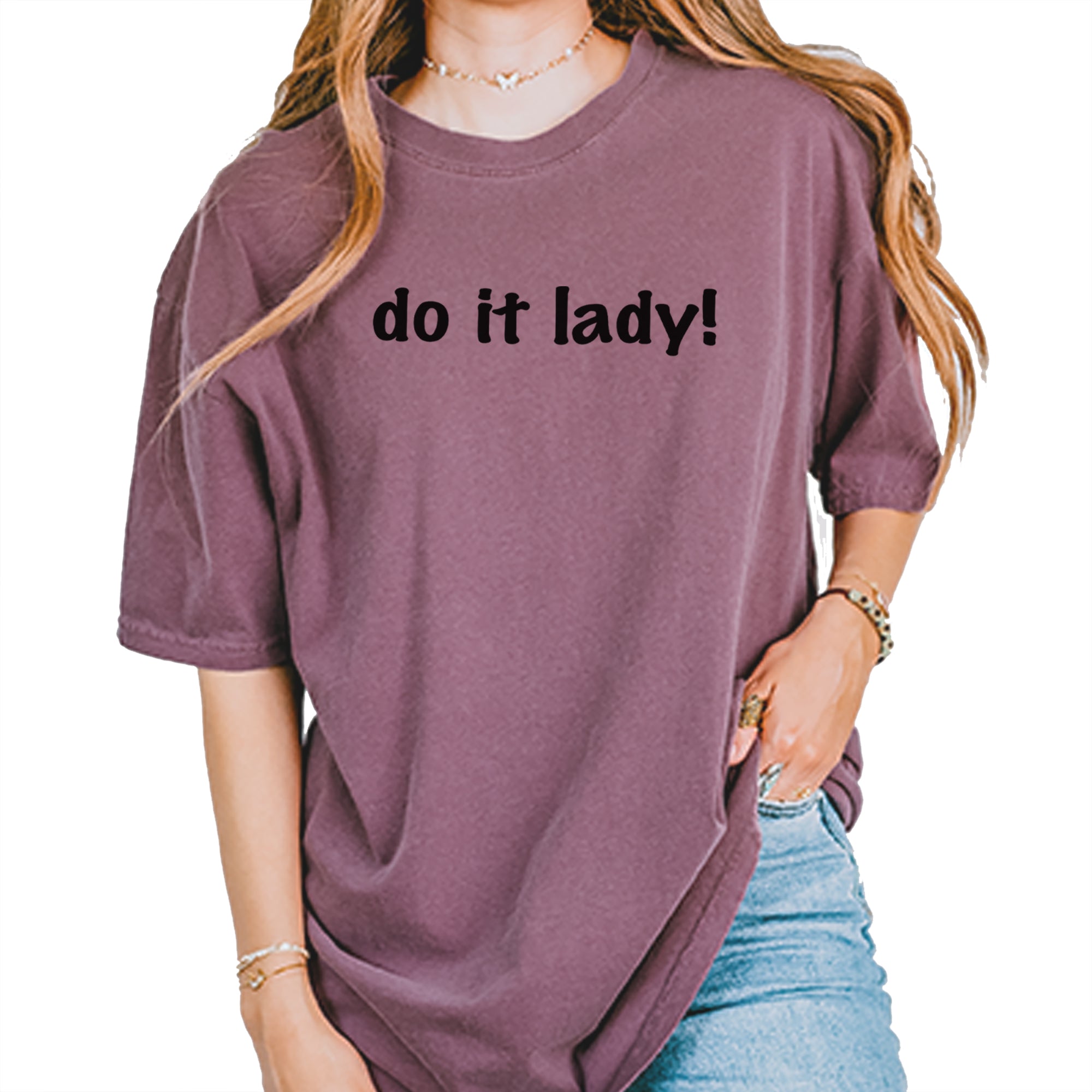 Do It Lady Viral Meme Vintage Soft Unisex T-shirt Berry