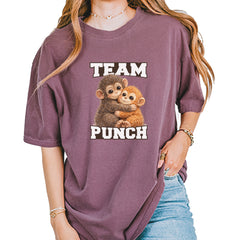 Team Punch Panchi-kun Monkey Vintage Soft Unisex T-shirt Berry