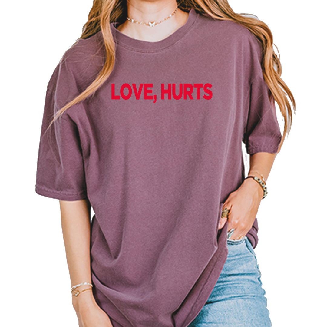 Love Hurts Vintage Soft Unisex T-shirt Berry
