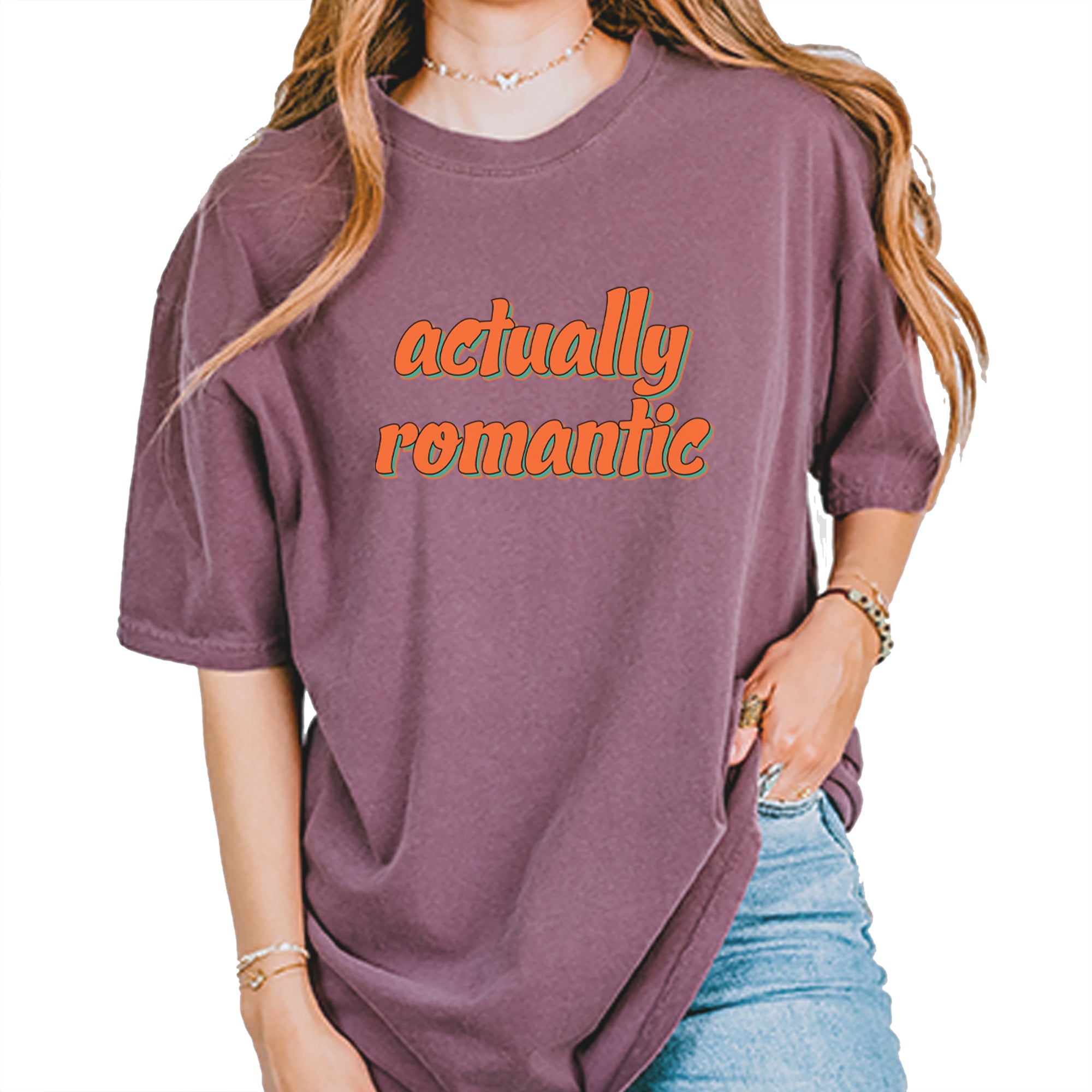Actually Romantic Vintage Soft Unisex T-shirt Pepper