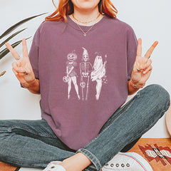 Vintage Spooky Squad Pinup Halloween Design Vintage Soft Unisex T-shirt 
