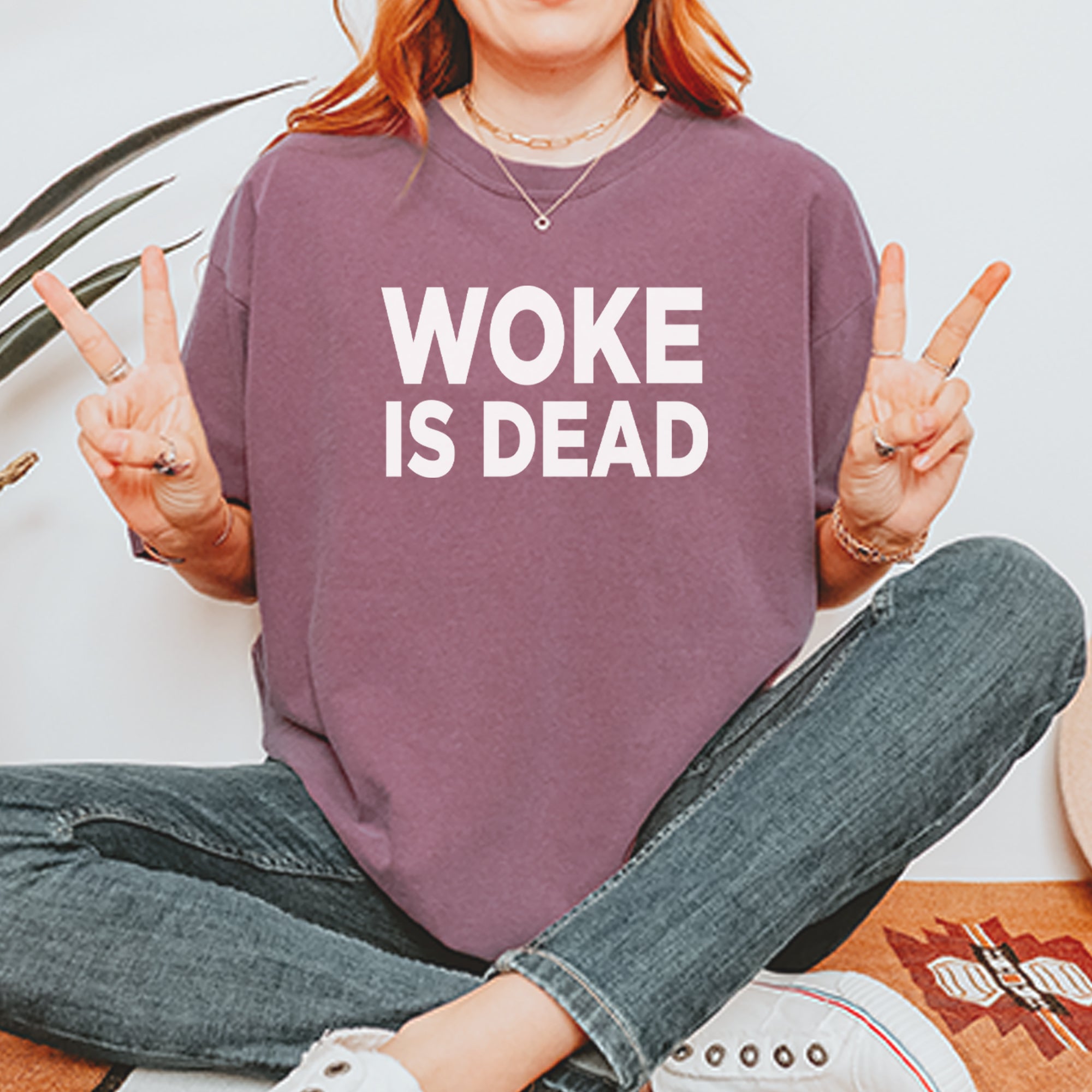 Woke Is Dead Satire Vintage Soft Unisex T-shirt 