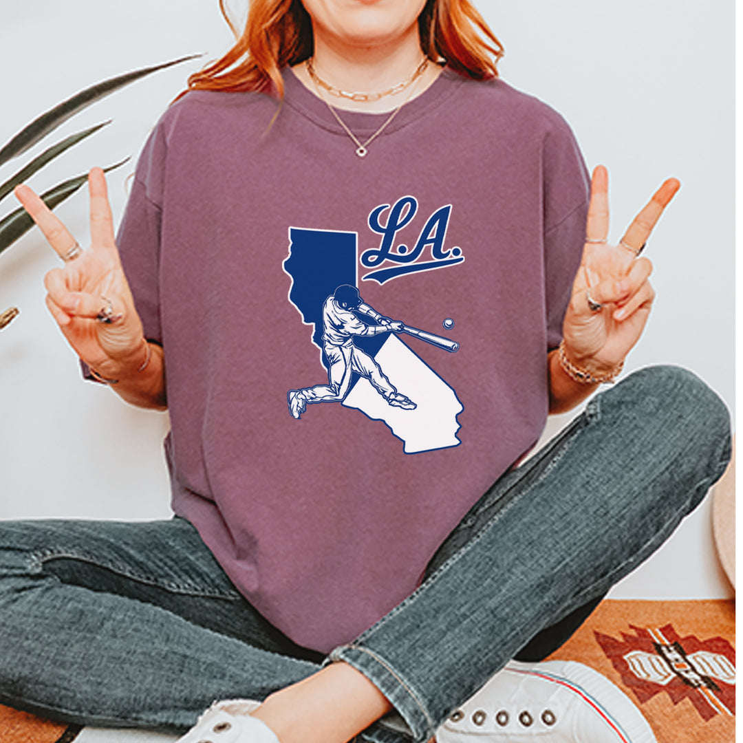 Los Angeles Baseball Batter Up Vintage Soft Unisex T-shirt 