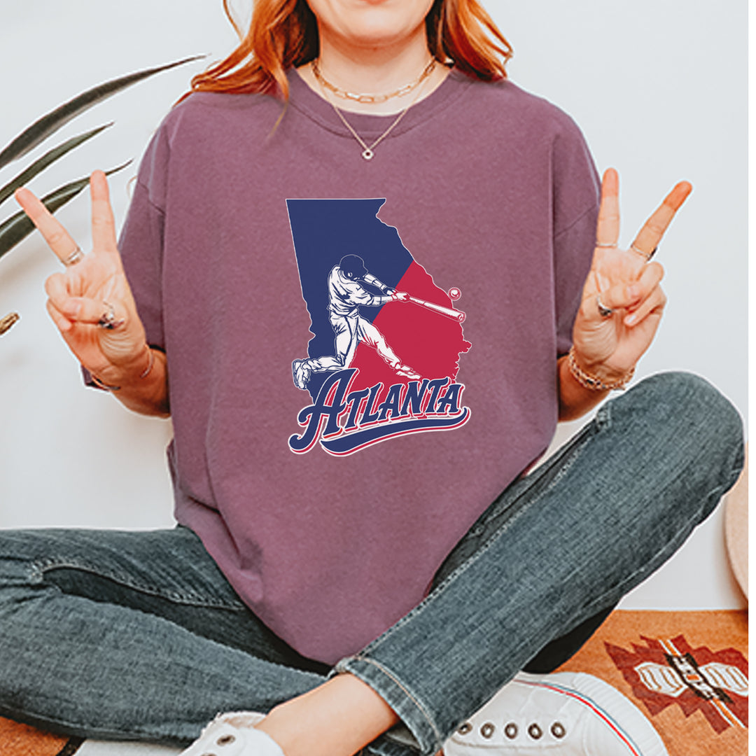 Atlanta Georgia Batter Up Vintage Soft Unisex T-shirt 