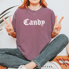 Candy Gothic Lettering Vintage Soft Unisex T-shirt 