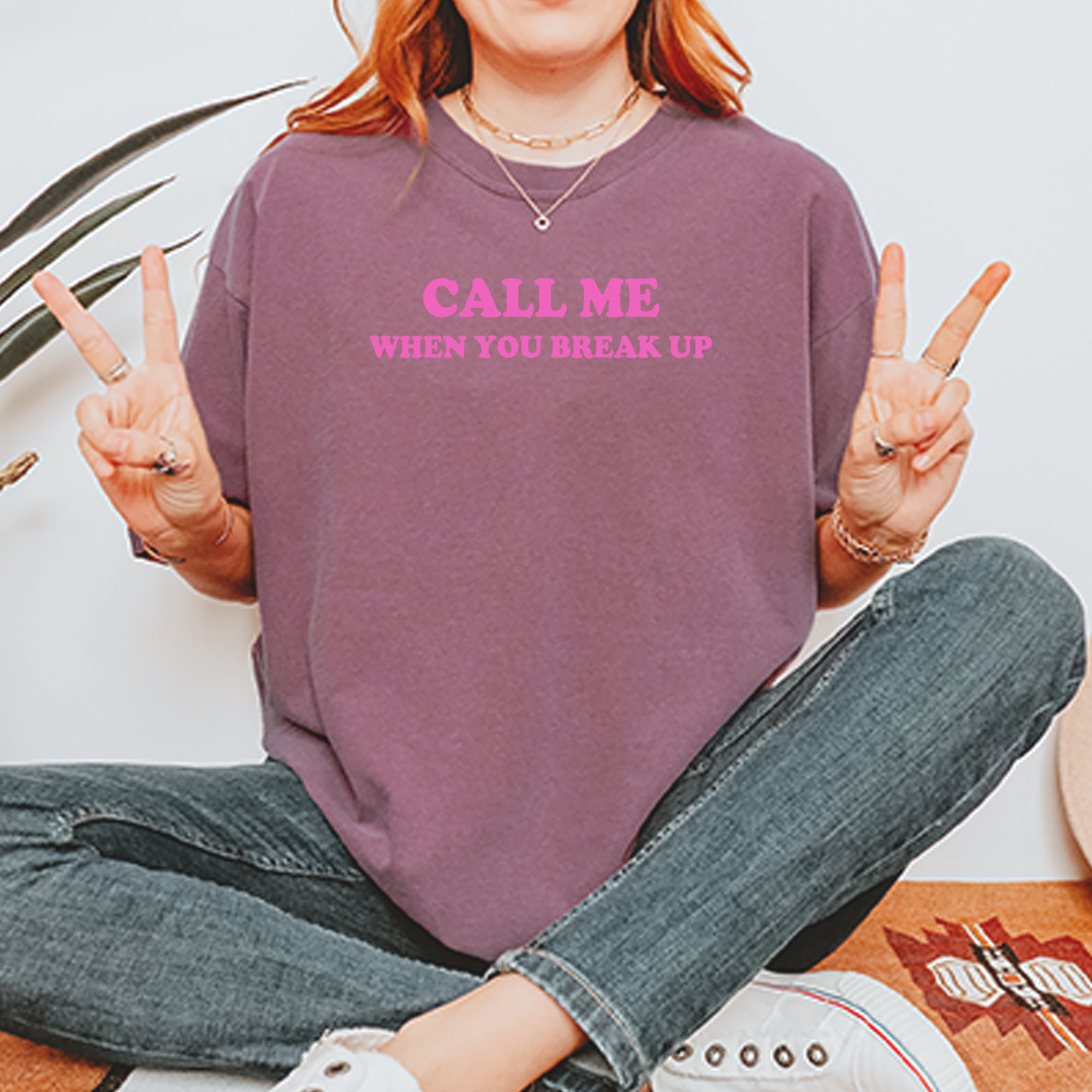 Call ME When You Break Up Vintage Soft Unisex T-shirt 