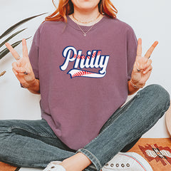 Philly Baseball Stitching Vintage Soft Unisex T-shirt 
