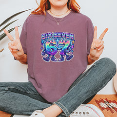 Six Seven 67 Retro Pixel Buddies Vintage Soft Unisex T-shirt 