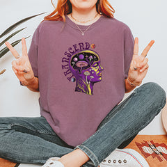 Psychedelic Cosmic Mushroom Head Vintage Soft Unisex T-shirt 
