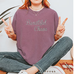 Beautiful Chaos Glitter Music Festival Vintage Soft Unisex T-shirt 