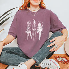 Vintage Spooky Squad Pinup Halloween Design Vintage Soft Unisex T-shirt 
