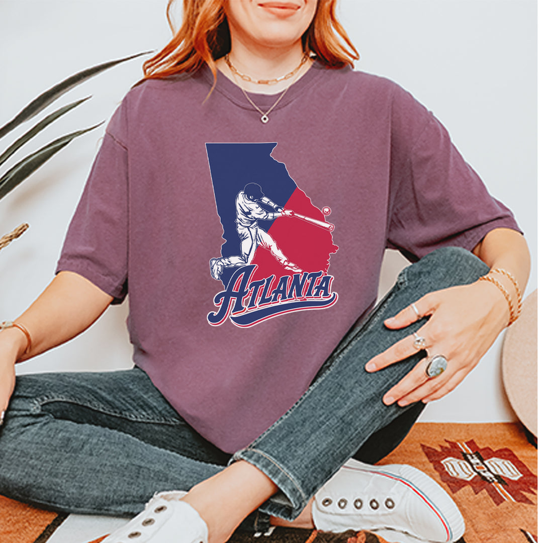 Atlanta Georgia Batter Up Vintage Soft Unisex T-shirt 