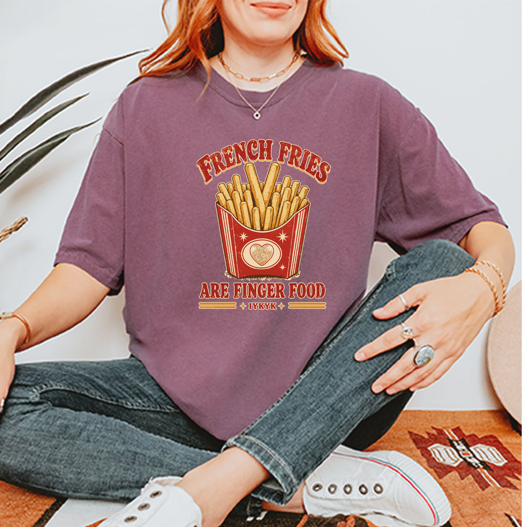 French Fries Are Finger Food IYKYK Vintage Soft Unisex T-shirt 