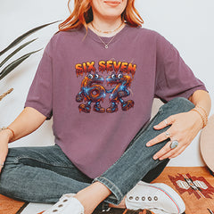 67 Lava Lightning Six Seven Meme Vintage Soft Unisex T-shirt 