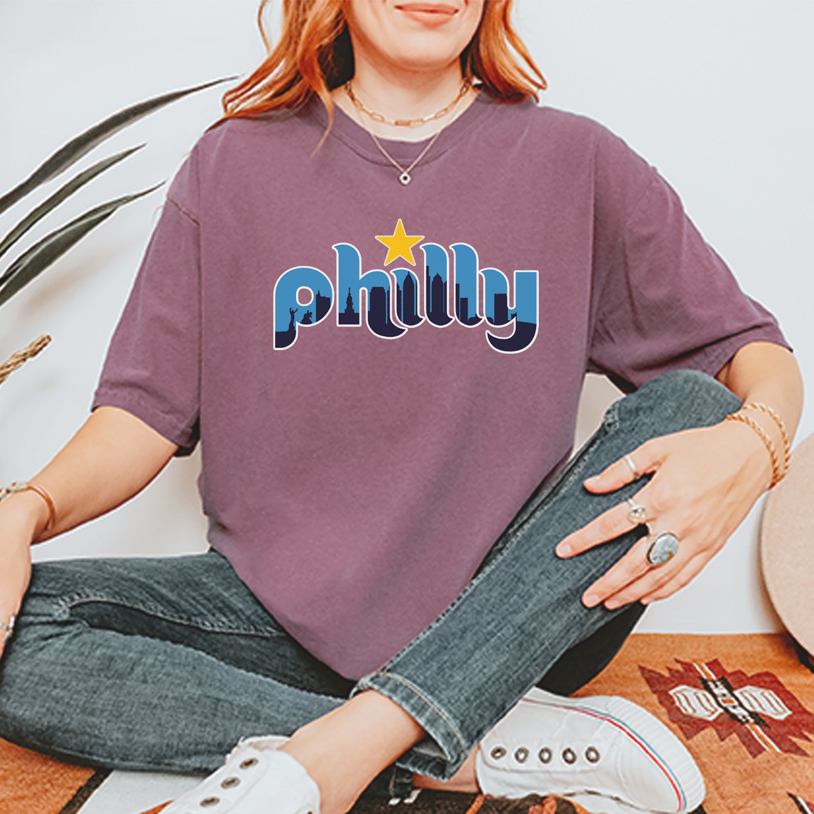 Skyline Philly Philadelphia Vintage Soft Unisex T-shirt 