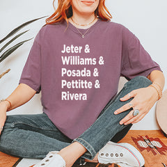 Jeter & Williams & Posada & Pettitte & Rivera Vintage Soft Unisex T-shirt 