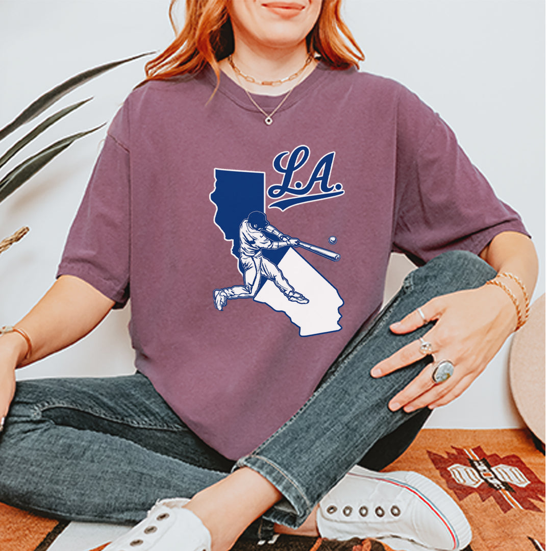 Los Angeles Baseball Batter Up Vintage Soft Unisex T-shirt 