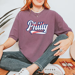Philly Baseball Stitching Vintage Soft Unisex T-shirt 
