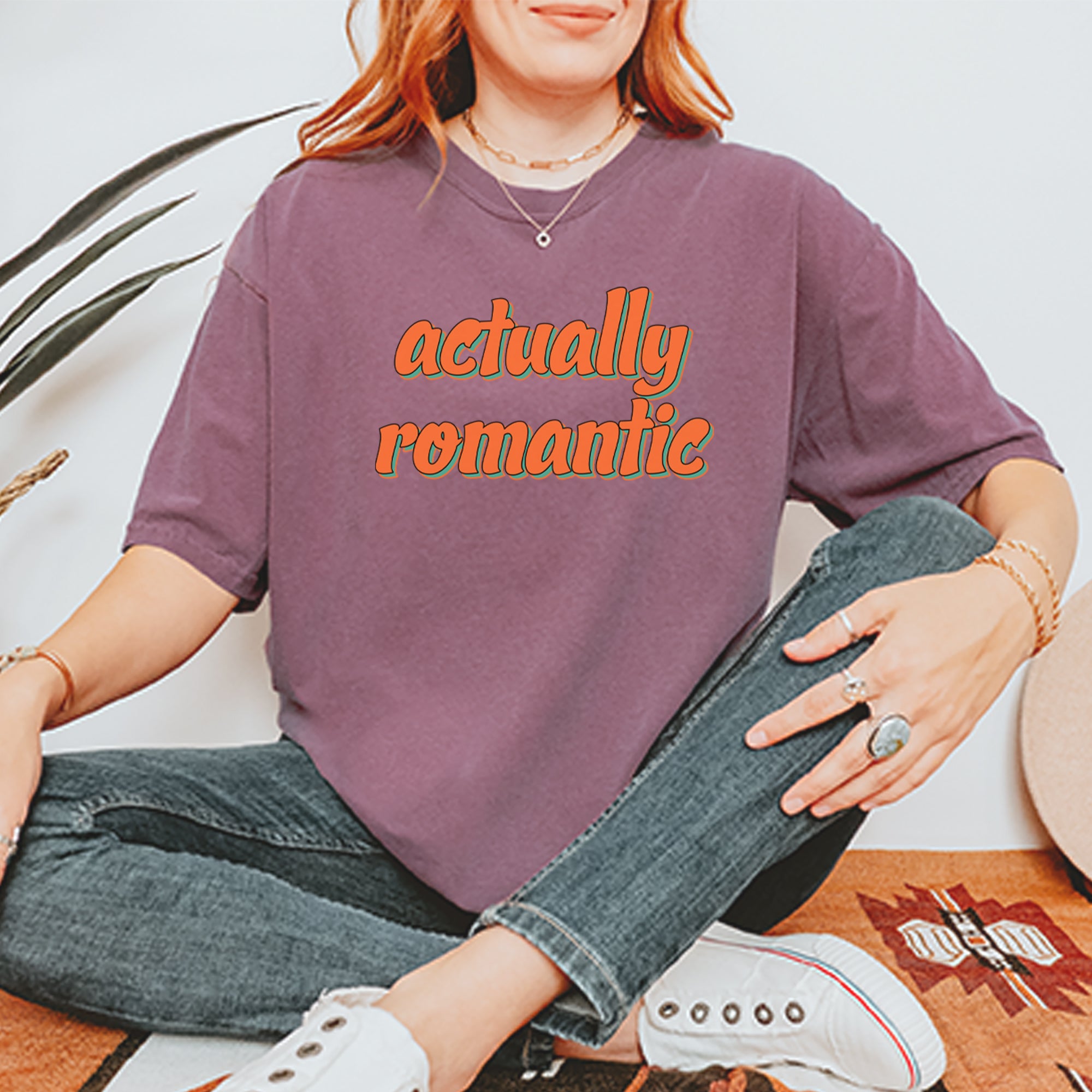 Actually Romantic Vintage Soft Unisex T-shirt 
