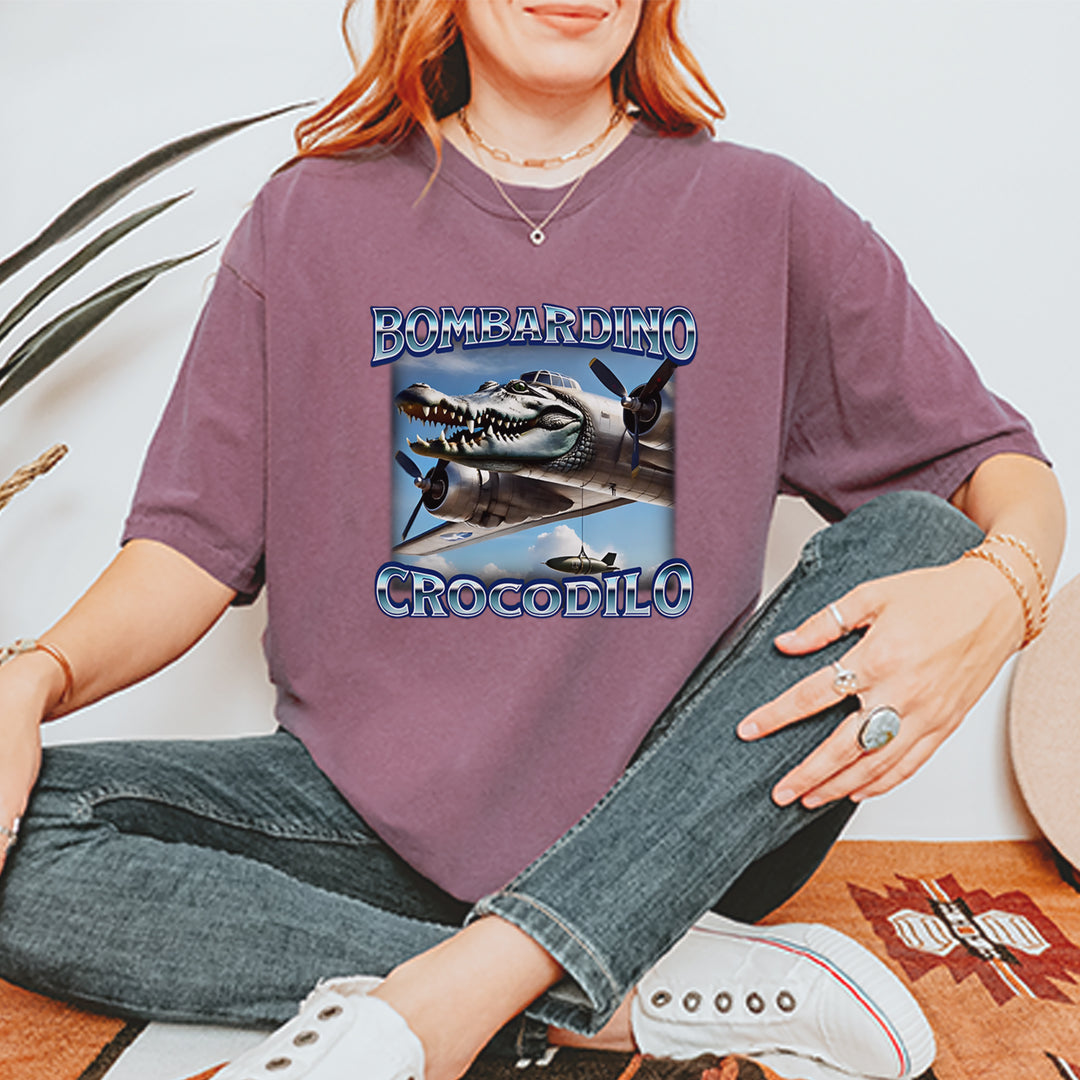 Bombardino Crocodilo Brainrot Vintage Soft Unisex T-shirt 