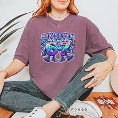 Six Seven 67 Retro Pixel Buddies Vintage Soft Unisex T-shirt 